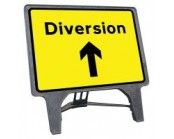 Diversion Ahead Q Sign